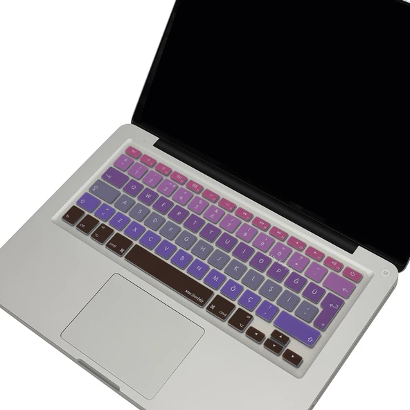 Macbook Air Pro Klavye Koruyucu (Türkçe Q) Ombre (Eski USB’li Model 2008/2017 yılı) ile Uyumlu - 11