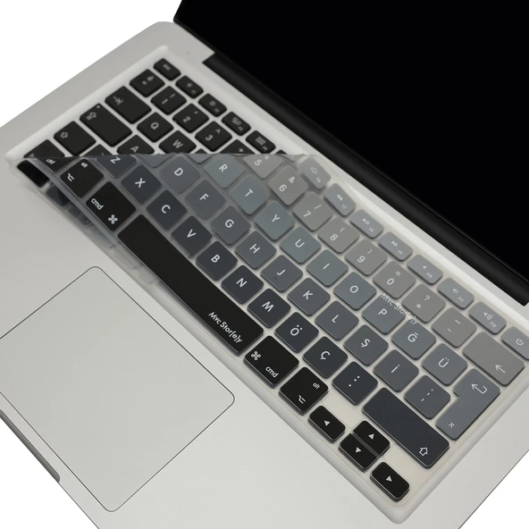 Macbook Air Pro Klavye Koruyucu (Türkçe Q) Ombre (Eski USB’li Model 2008/2017 yılı) ile Uyumlu - 3