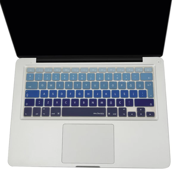 Macbook Air Pro Klavye Koruyucu (Türkçe Q) Ombre (Eski USB’li Model 2008/2017 yılı) ile Uyumlu - 7