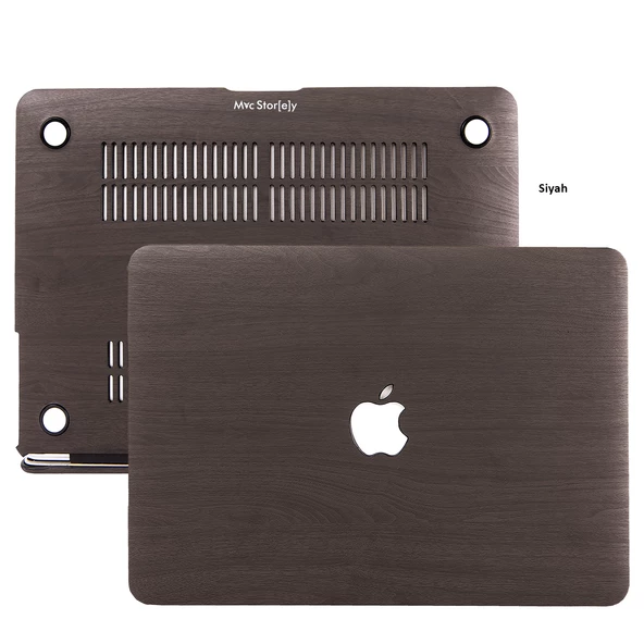 Macbook Air M1 Kılıf 13 inç Wood Ahşap Kılıf (TouchID'li M1 Air) A2337 A2179 A1932 ile Uyumlu - 3