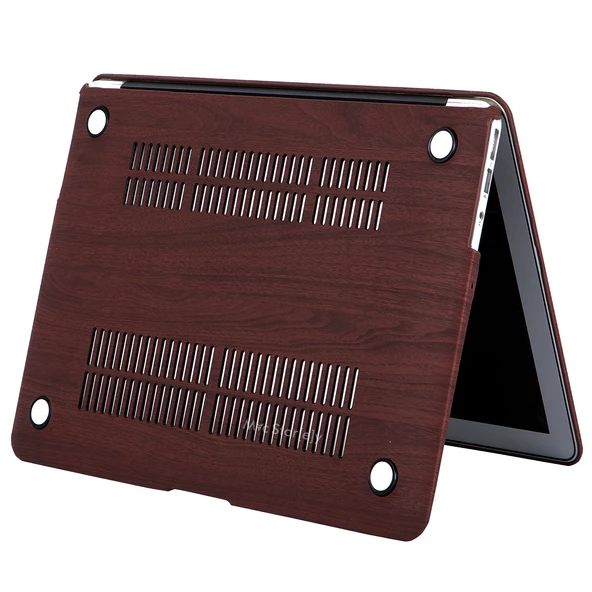 Macbook Air M1 Kılıf 13 inç Wood Ahşap Kılıf (TouchID'li M1 Air) A2337 A2179 A1932 ile Uyumlu - 8