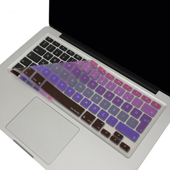 Macbook Air Pro Klavye Koruyucu (Türkçe Q) Ombre (Eski USB’li Model 2008/2017 yılı) ile Uyumlu
