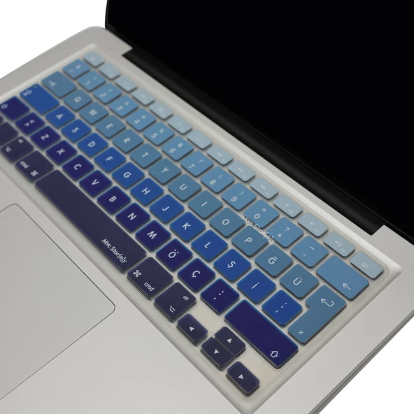 Macbook Air Pro Klavye Koruyucu (Türkçe Q) Ombre (Eski USB’li Model 2008/2017 yılı) ile Uyumlu - 10