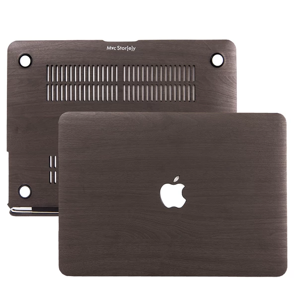 Macbook Air M1 Kılıf 13 inç Wood Ahşap Kılıf (TouchID'li M1 Air) A2337 A2179 A1932 ile Uyumlu