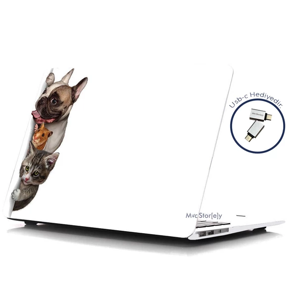 Macbook Air M1 Kılıf 13inç Animal01NL (TouchID'li M1 Air) A2337 A2179 A1932 ile Uyumlu - 4