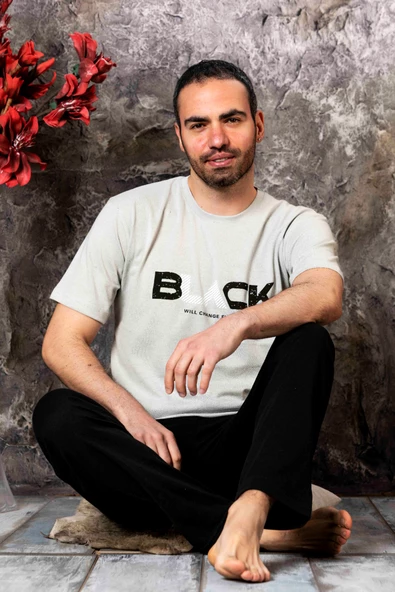 Nisanca Yazlık Kısa Kol %100 Pamuk Erkek Pijama Takımı - 4