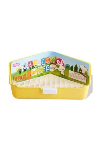 Carno Tavşan Tuvaleti Üçgen Büyük 36x20x17cm Sarı
