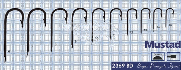 Mustad Olta İğnesi 2369BD 100lü  Standart NO:15 - Resim 2