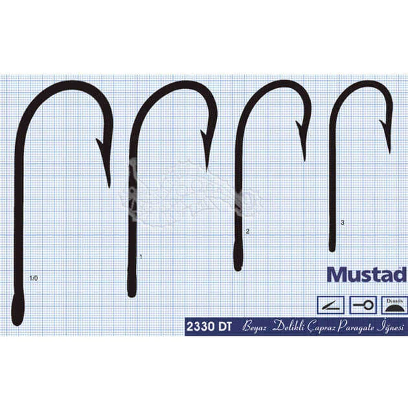 Mustad Olta İğnesi 2330DT 100lü  Standart NO:14 - Resim 2