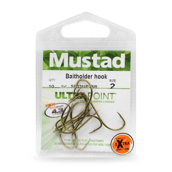 Mustad Olta İğnesi 5933 NPBR 10 lu  NO:6 BRONZ - Resim 3
