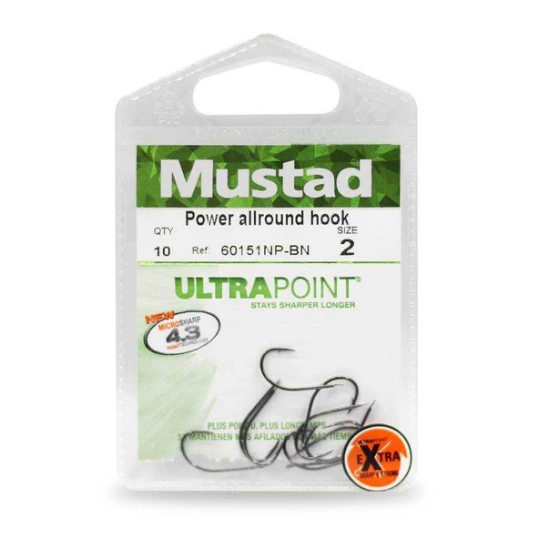 Mustad Olta İğnesi 60151 NPBN 10 lu  NO:10 METALİK SİYAH - Resim 3