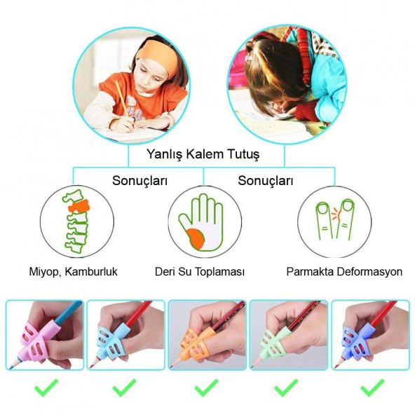 KALEM TUTAMAĞI TUTAMAÇ TUTMA TUTAMAK KAVRAMA YAZI YAZMA TUTUŞ DÜZELTME ÖĞRENMEYE YARDIMCI - 6
