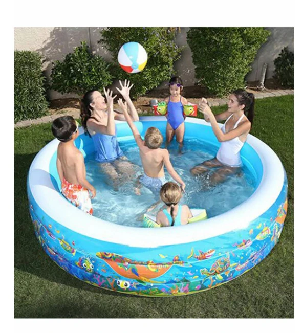 Pompalı-Bestway 51122, Okyanus Desenli Şişme Aile Havuzu (196X53cm) - 3
