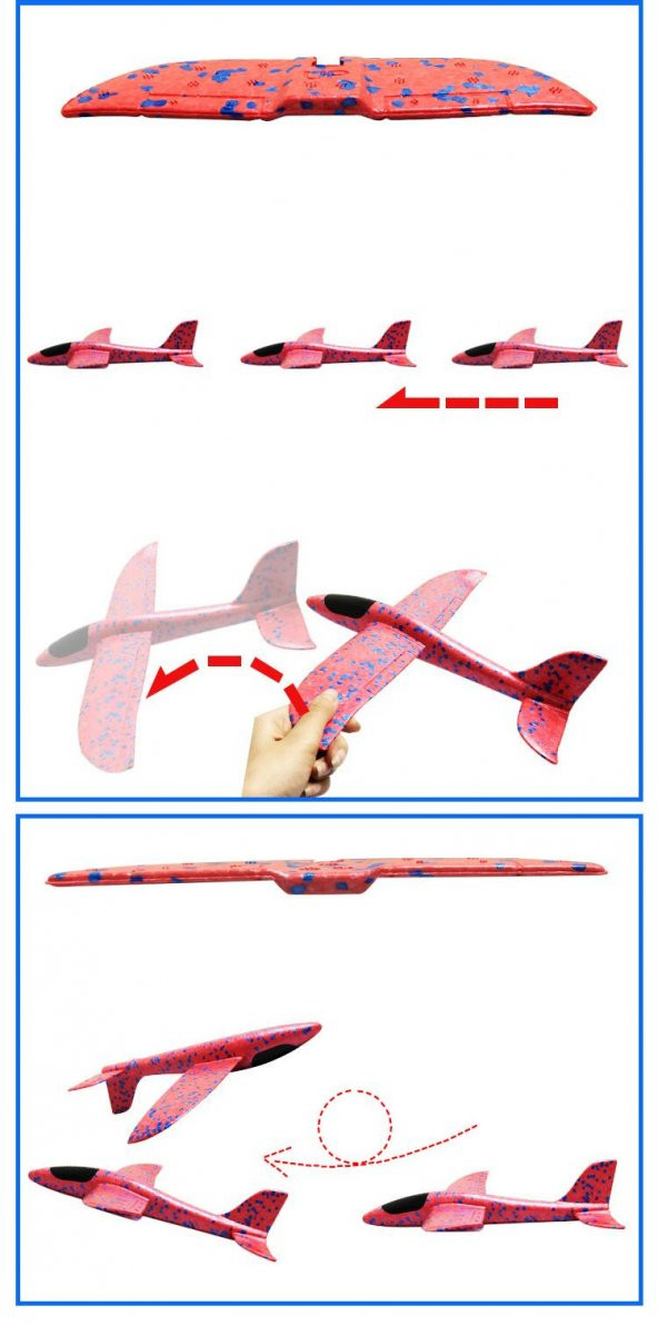 EPP SİLİKONLU KÖPÜK UÇAK Glider Planör Çocuk Eğitici Model Oyuncak - 9