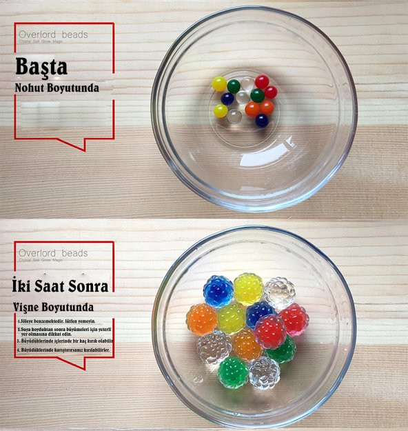 XXXL BÜYÜK DEV BOY 50 ADET ŞİŞEN BÜYÜYEN SU MAYMUNU MAYMUNCUĞU TOPU BONCUK TOP KÜRE MİSKET 50-70 MM - 9