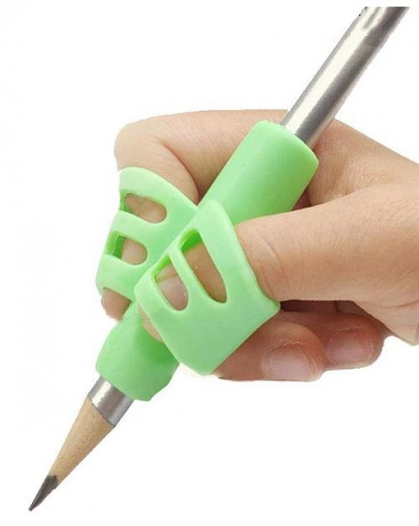Pencil Grip Kolay Kalem Tutamağı Kavrama Yazı Yazma Tutuş Düzeltme Yardımcı YEŞİL