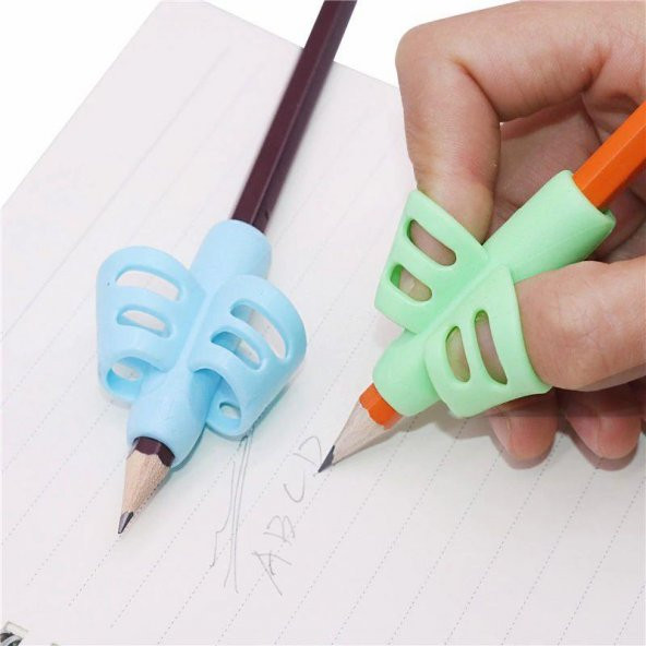 Pencil Grip Kolay Kalem Tutamağı Kavrama Yazı Yazma Tutuş Düzeltme Yardımcı YEŞİL - 2