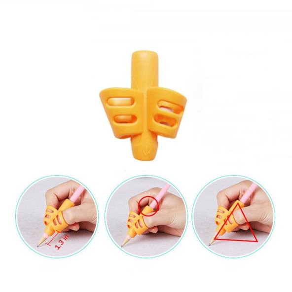 Pencil Grip Kolay Kalem Tutamağı Kavrama Yazı Yazma Tutuş Düzeltme Yardımcı YEŞİL - 2