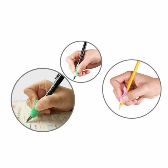 Pencil Grip Kolay Kalem Tutamağı Kavrama Yazı Yazma Tutuş Düzeltme Yardımcı YEŞİL - 6