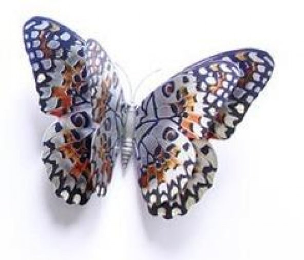 ÇİFT KANATLI KELEBEK ÖZEL KELEBEKLER 3D PVC DUVAR VE BUZDOLABI SÜSÜ 12Lİ STİCKER ÜÇ BOYUTLU CANLI - 11