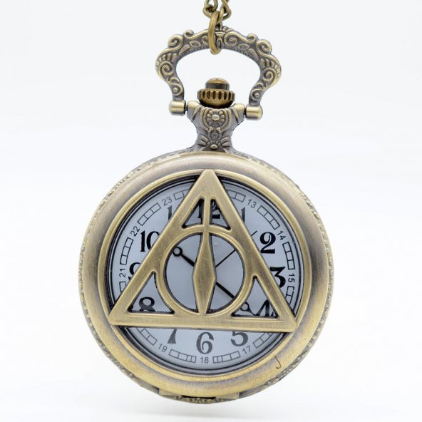 HARRY POTTER DEATHLY HALLOWS ÖLÜM YADİGARLARI HAYALET KOLYE SAAT CEP SAATİ TARZ YENİ MODA - 5