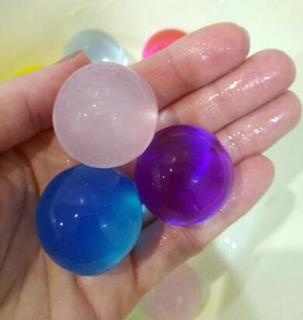 XXL BÜYÜK BOY 50 ADET ŞİŞEN BÜYÜYEN SU MAYMUNU MAYMUNCUĞU TOPU BONCUK TOP KÜRE MİSKET 30-45 MM - 5