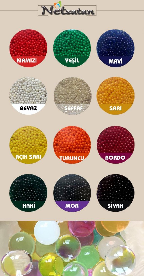 XL BÜYÜK BOY 1000 ŞİŞEN BÜYÜYEN SU MAYMUNU MAYMUNCUĞU TOPU BONCUK TOP KÜRE MİSKET 15-20 MM - 3
