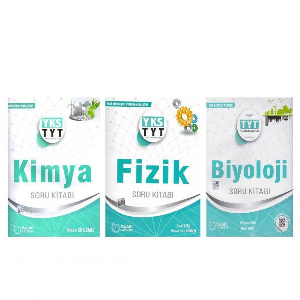 Palme Yayınları TYT Fizik Kimya ve Biyoloji A Soru Bankası 3 Kitap Set - 1