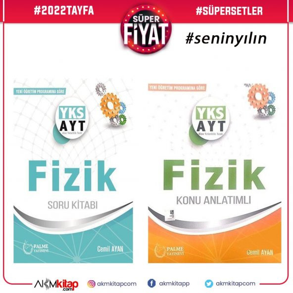 AYT Fizik Konu Anlatımı ve Soru Bankası 2 Kitap Set Palme Yayınları - 2
