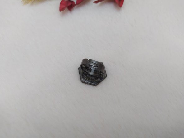 Hdmarketim Kadın Yüzük Otantik Eskitme Tasarım Taşlı Füme Renk Yüzük - 2