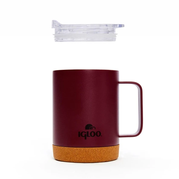 Igloo Cork Mug 350ml-BORDO - 5