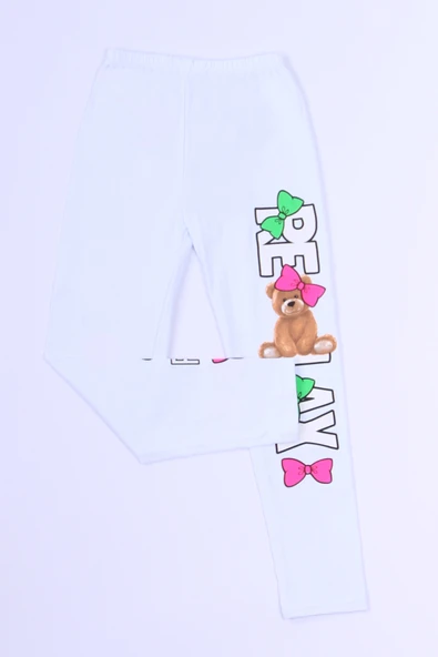 KIZ ÇOCUK BEYAZ TAYT KARAKTER BASKILI B40 - Resim 4