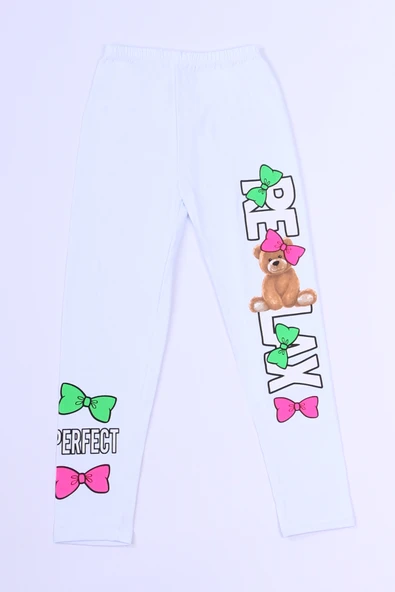 KIZ ÇOCUK BEYAZ TAYT KARAKTER BASKILI B40 - Resim 3