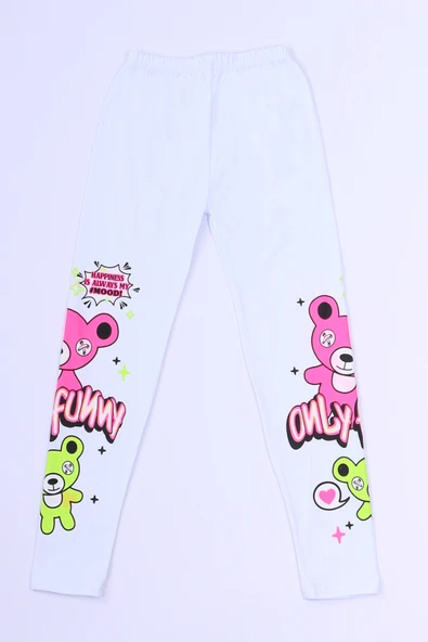 KIZ ÇOCUK BEYAZ TAYT KARAKTER BASKILI B40 - Resim 7