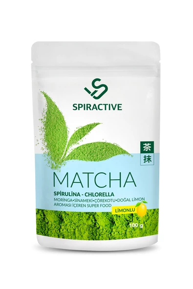 Spiractive Matcha Spriluna Japanese Premium Limon Aromalı Detox Burner Yeşil Çay İçeren Matcha Çayı - 2