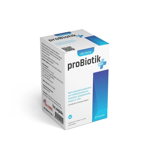 Probiotik Plus 60 Kapseln (Probiyotik, Kuşkonmaz Ekstresi) ürün görseli