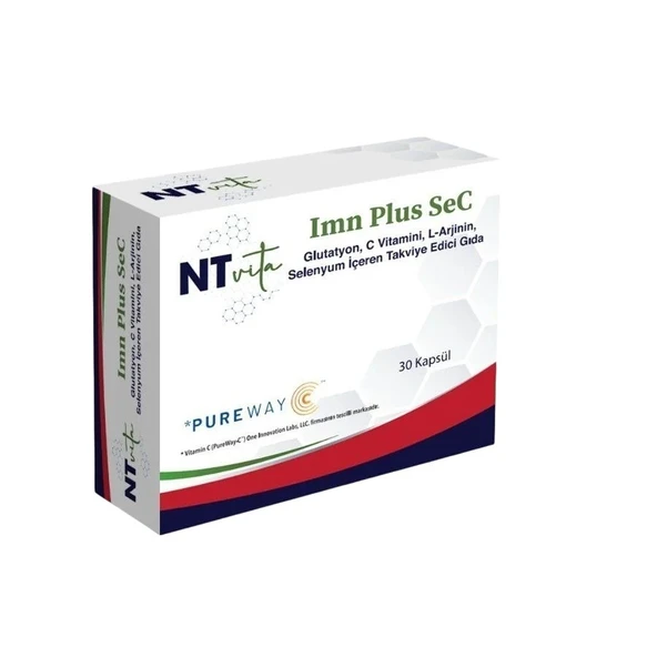 NTVita Imn Plus SeC Glutatyon, C Vitamini, L Arjinine ve Selenyum içerikli 30 Kapsül ürün görseli