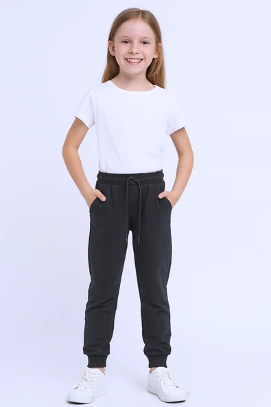 ÇOCUK UNİSEX OKUL EŞOFMAN ALTI RİBANALI C8 - 3