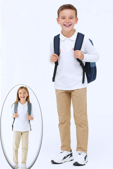 ÇOCUK UNİSEX OKUL LAKOSU UZUN KOLLU C16