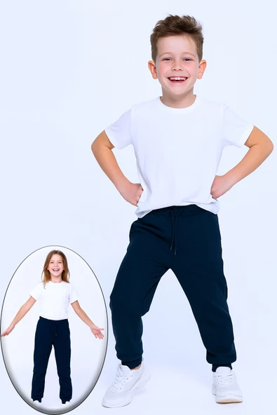 ÇOCUK UNİSEX OKUL EŞOFMAN ALTI RİBANALI C8 - 10