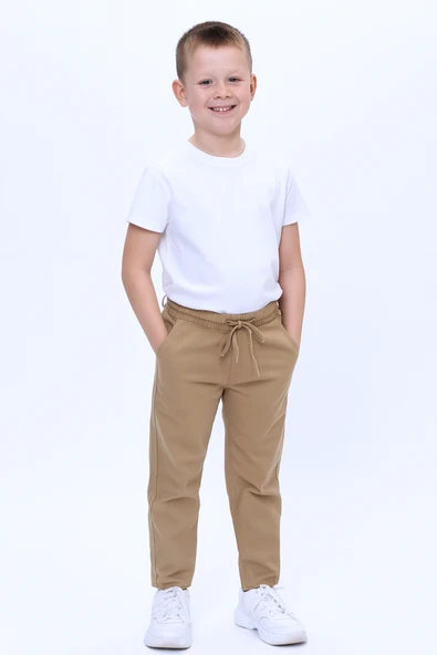 ÇOCUK UNİSEX OKUL PANTOLONU BELİ LASTİKLİ - 12