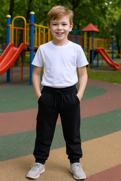 Çocuk Okul Eşofman Alti Komando Cepli C10 ürün görseli