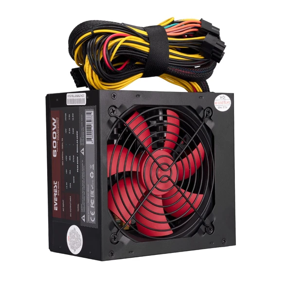 Everest EPS-600A 12cm Fan 4xSATA Aktif PFC Power Supply ATX BTX EPS 3in1 600W Power Supply - 3