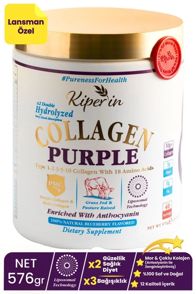 Kiperin Purple Collagen Toz 40 Günlük 575 gr 8682304243516