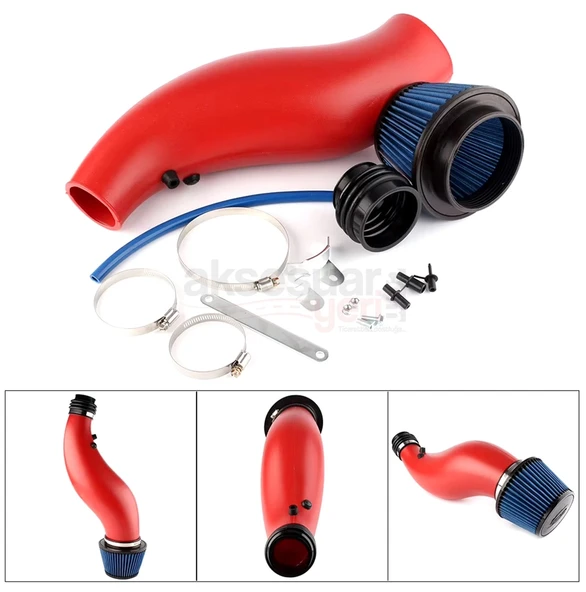 Honda Civic 1992-2000 Simota Big Tube Spor Hava Filtresi Kırmızı Renk - 4