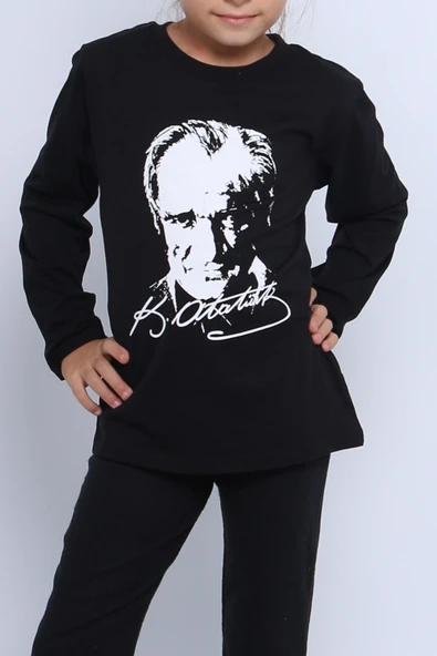 ÇOCUK AYYILDIZ BASKILI TSHİRT UZUN KOLLU A57 - Resim 6