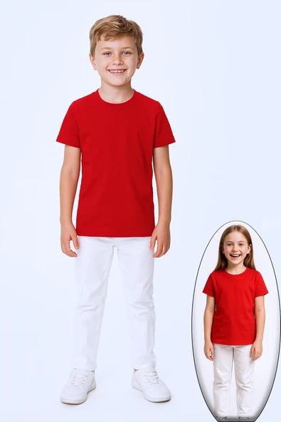 ÇOCUK TSHİRT DÜZ RENK C52 - Resim 7