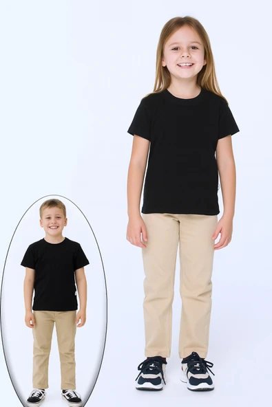 ÇOCUK TSHİRT DÜZ RENK C52 ürün görseli