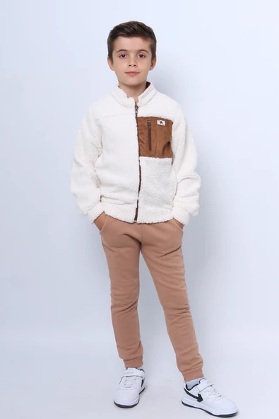 ERKEK ÇOCUK PELUŞ ALT-ÜST TAKIM FERMUARLI E2 ürün görseli