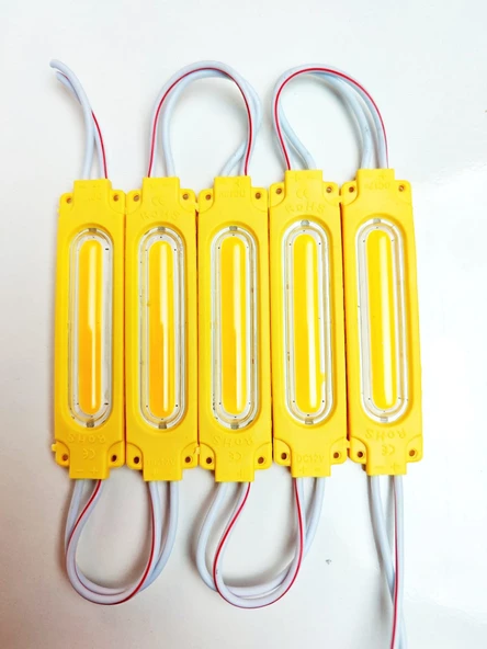 Cob Ledli Su Geçirmez Mercekli Sarı Neon Parmak Led 5 Adet - 3